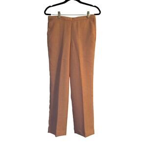 Vintage Alfred Dunner Pink Summer Pants Lightweight Cool Elastic Back Size 8